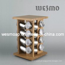 Revolving bambu Spice Rack / titular de especiarias de bambu